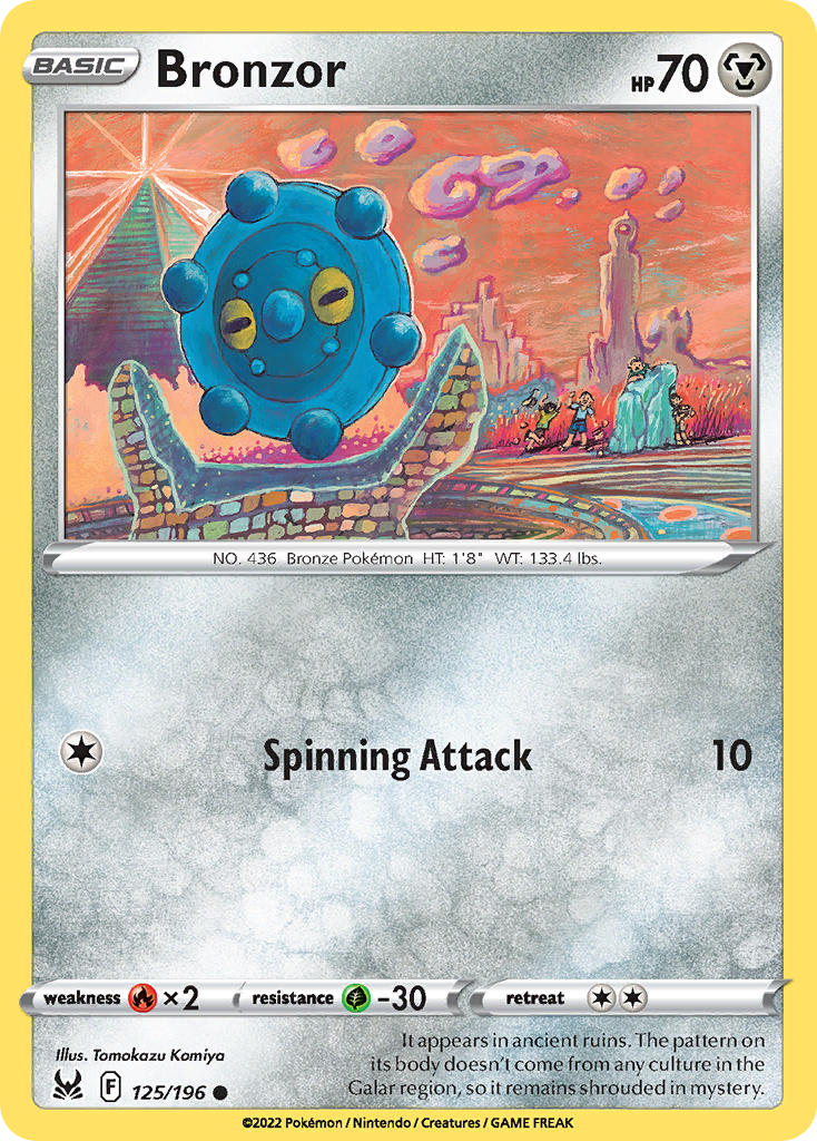 Lost Origin Bronzor [Reverse Holo] Pokémon card